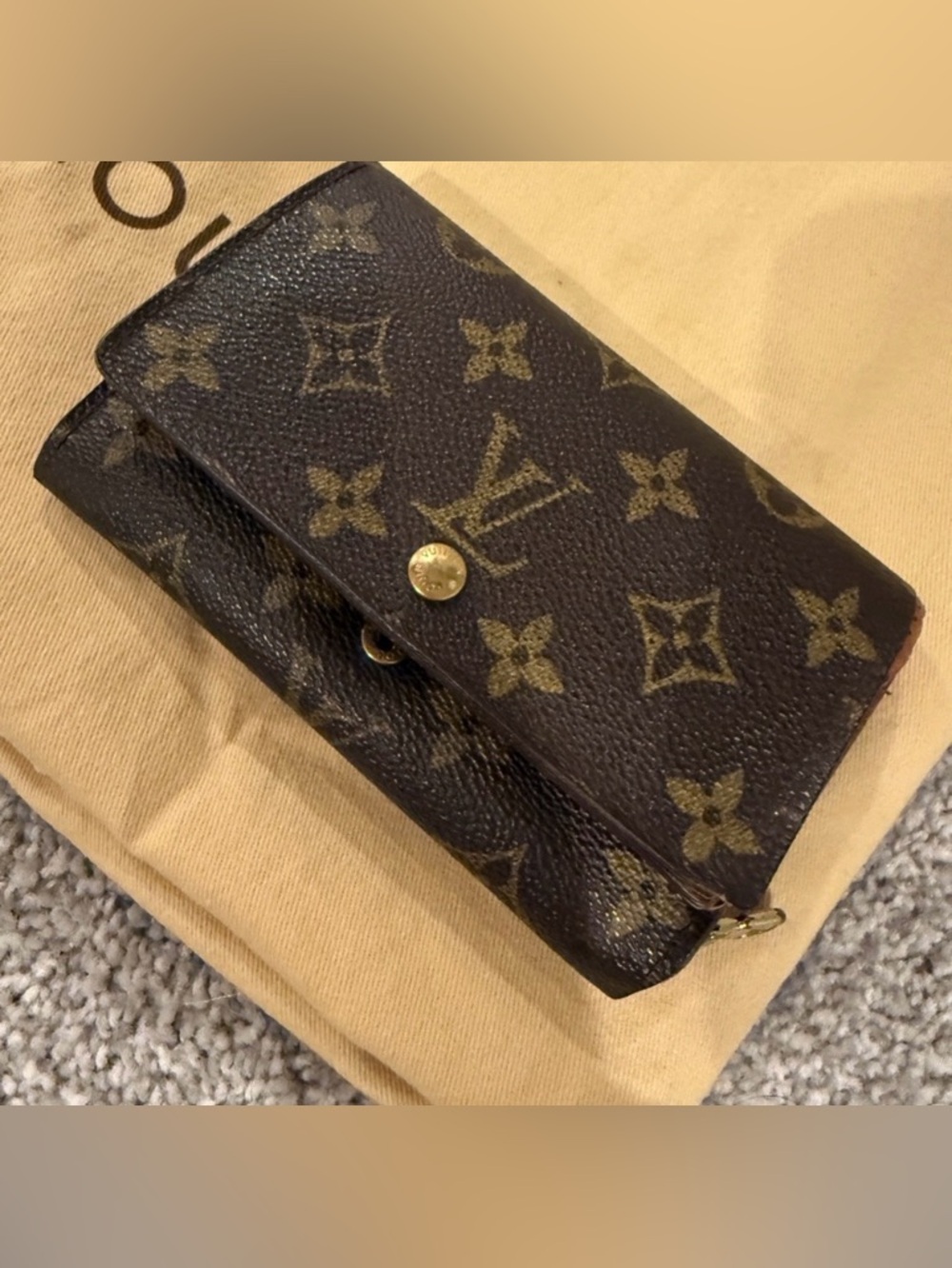 Louis Vuitton AUTHENTIC Monogram Porte Monnaie Billets Tresor Bifold Wallet
